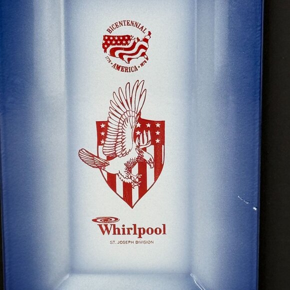 Vintage Whirlpool Bicentennial Porcelain Advertising Promotional Tray - Picture 2 of 13